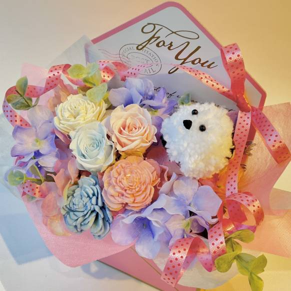 一般カテゴリー,シマエナガさんレターＢＯＸ　ピンクブルー【P-251】,銀座ニューフラワー