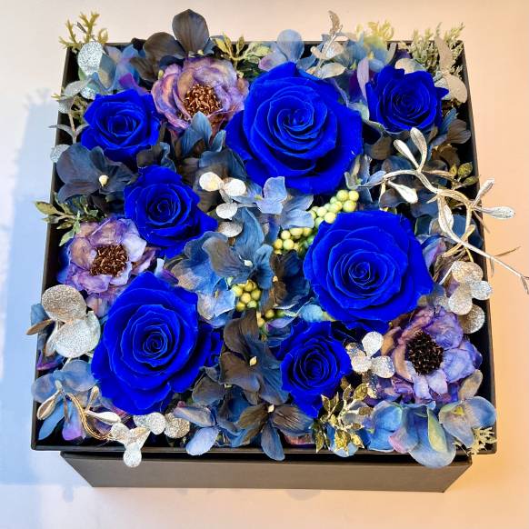 一般カテゴリー,ローズBOXエレガント ブルー【P-256】,銀座ニューフラワー