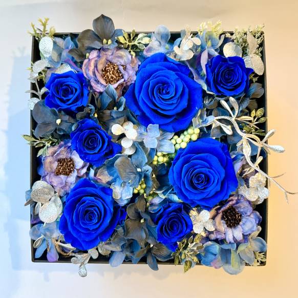 一般カテゴリー,ローズBOXエレガント ブルー【P-256】,銀座ニューフラワー