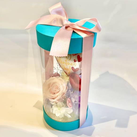 一般カテゴリー,バレンタインシリンダー ブルー【P-261】,銀座ニューフラワー