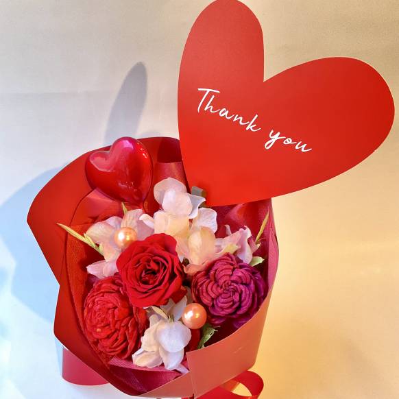 一般カテゴリー,サンキューブーケ レッド【P-263】,銀座ニューフラワー