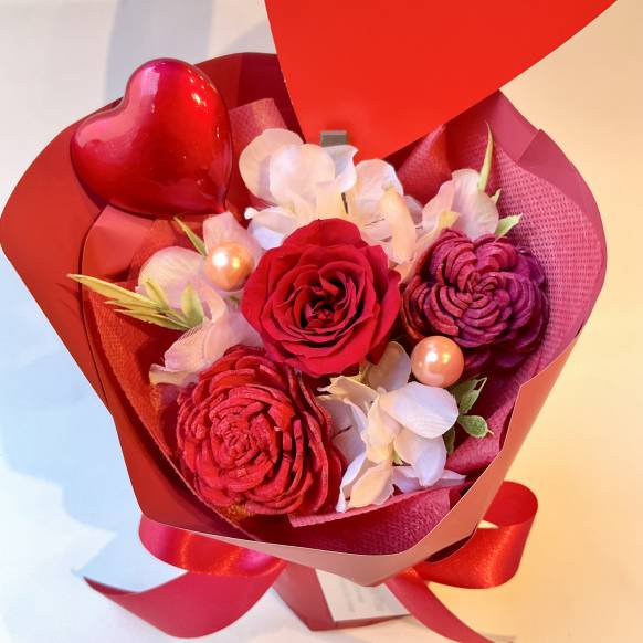 一般カテゴリー,サンキューブーケ レッド【P-263】,銀座ニューフラワー