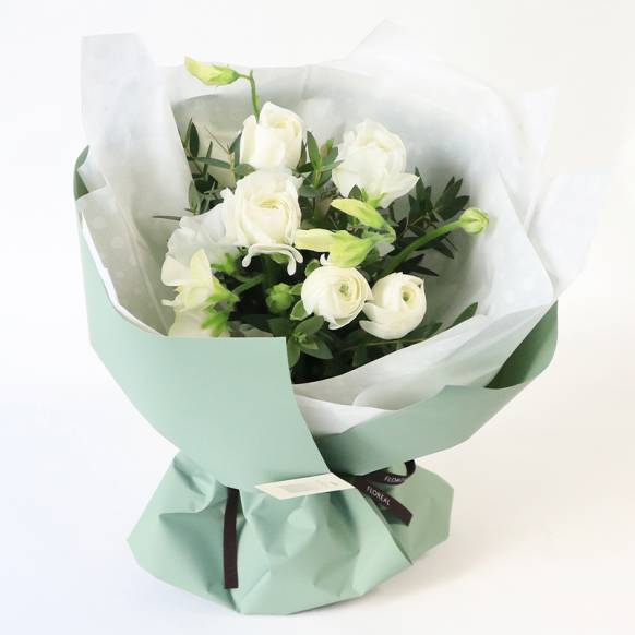 お取り寄せ オリジナルフラワー 縦長アレンジバスケット｜花