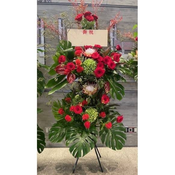 造花 スタンド花 アレンジメント カサブランカ B-411 造花 スタンド花 アレンジメント カサブランカ B-411