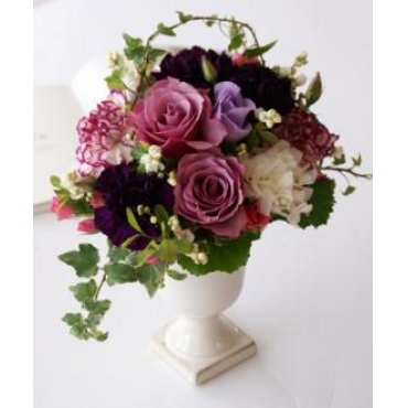 ヨーロピアンアレンジ ムーンダスト インターネット花キューピット お取り寄せフラワーギフト