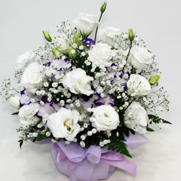 一般カテゴリー,トルコキキョウのお供えアレンジメント,向島　花栄