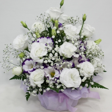 一般カテゴリー,トルコキキョウのお供えアレンジメント,向島　花栄