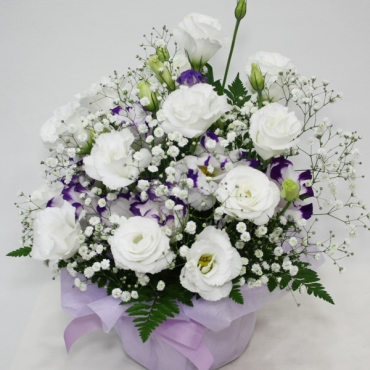 お取り寄せ オリジナルフラワー トルコキキョウのお供えアレンジメント