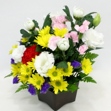 一般カテゴリー,菊の仏花アレンジメント,向島　花栄