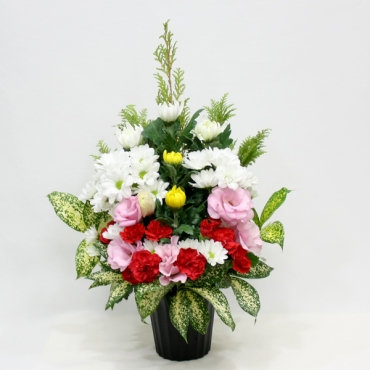 一般カテゴリー,菊と洋花の仏花アレンジメント,向島　花栄