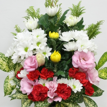 一般カテゴリー,菊と洋花の仏花アレンジメント,向島　花栄