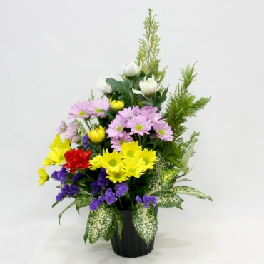 菊とスプレー菊の仏花アレンジメント インターネット花キューピット フラワーギフト 手渡し 菊とスプレー菊の仏花アレンジメント インターネット花キューピット フラワーギフト 手渡し