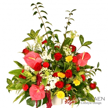 一般カテゴリー,【スタンド004】御祝スタンド花1段 R*Y系,正花園