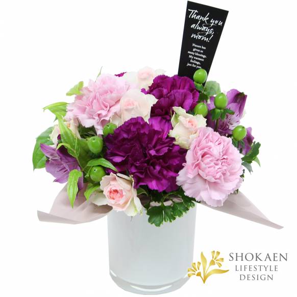 【母の日アレンジ】グラティチュード（A）アメジスト一般カテゴリー