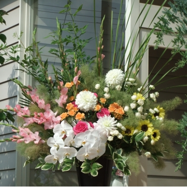 一般カテゴリー,hanahiro design 豪華でオシャレな季節の御祝用生花スタンド花,花ひろ