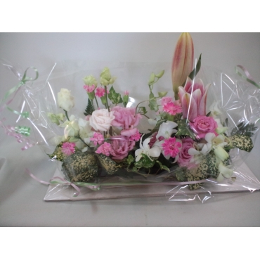 一般カテゴリー,横長アレンジメント,花のデパート金花
