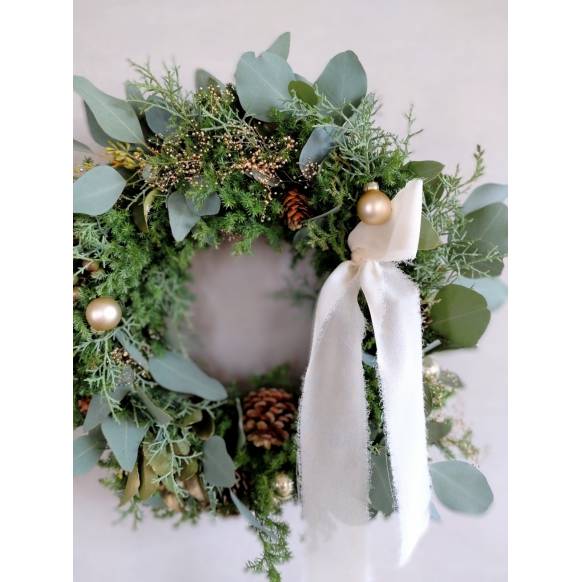 します フレッシュウィンターリース Green White リース クリスマスの通販 By Ayakaiflower プロフィール必読 ラクマ リサイクル Mcmc Gr