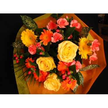 一般カテゴリー,イエロー＆オレンジの花束,坪井生花本店