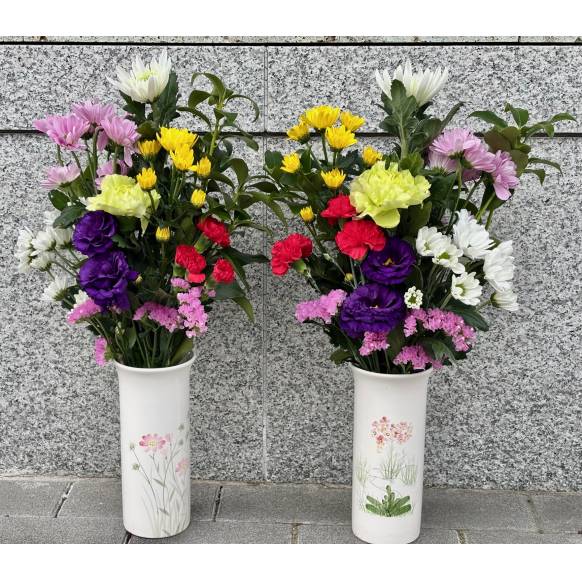 法事用花器付き生花　1対（2基）