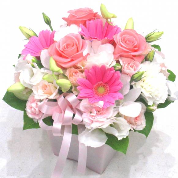 Flower arrangement》Pink Marble｜花キューピット・ お取り寄せ