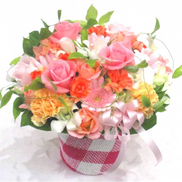スプリングギフトフラワー特集（宅配）,《Flower arrangement》Peach Cocktail,花樹園