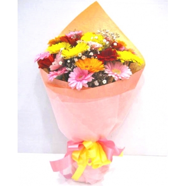 Bouquet Gerbera Pastel Mix Big インターネット花キューピット お取り寄せフラワーギフト Bouquet Gerbera Pastel Mix Big インターネット花キューピット お取り寄せフラワーギフト