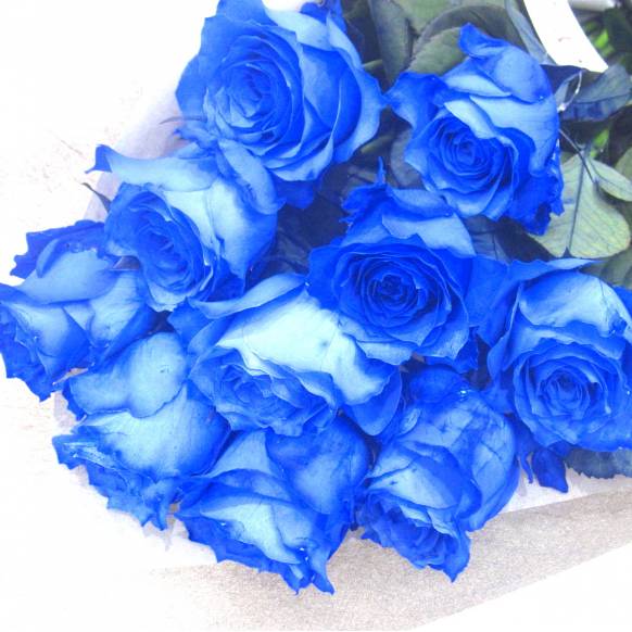Bouquet》Simple Blue Rose 10｜花キューピット・ お取り寄せ