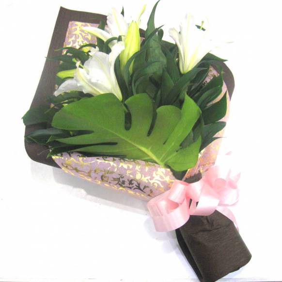 Bouquet》Luxury Lily Casablanca｜花キューピット・ お取り寄せ