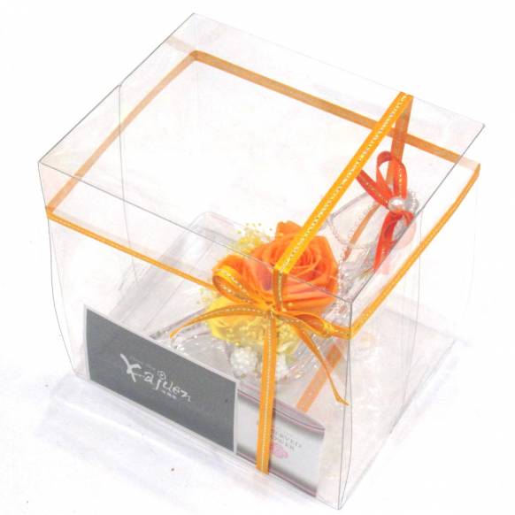 （お祝い）プリザーブドフラワー特集(宅配),《Preserved Flower》Acrylic High heels Orange,花樹園