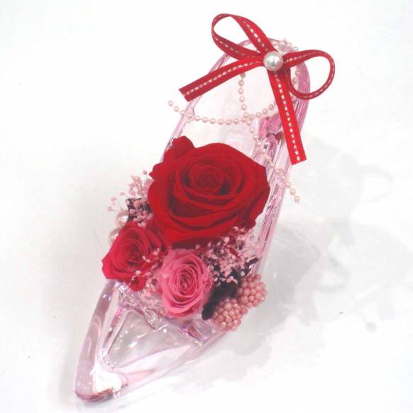 《Preserved Flower》Acrylic High heels MillenniumRed（お祝い）プリザーブドフラワー特集(宅配)