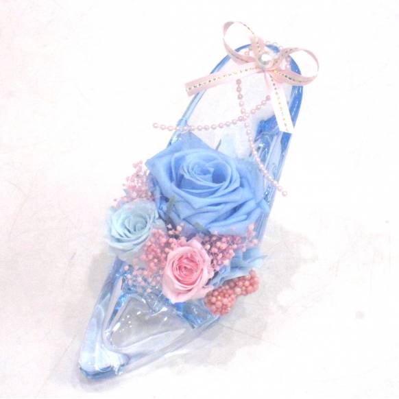 《Preserved Flower》Acrylic High heels Alice Blue（お祝い）プリザーブドフラワー特集(宅配)