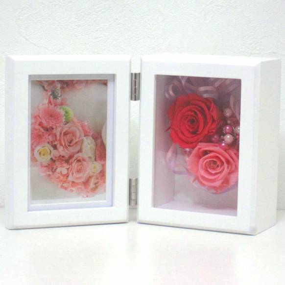 《Preserved Flower》Photo Frame(Pink) （お祝い）プリザーブドフラワー特集(宅配)