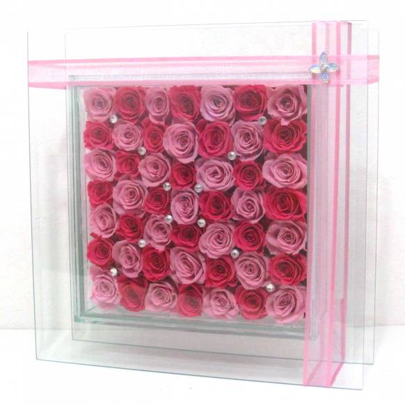 一般カテゴリー,《Preserved Flower》Glass Frame(Premium Pink) ,花樹園