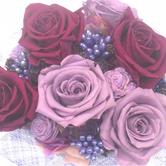 （お供え）プリザーブドフラワー特集(宅配),《Preserved Flower》 Elegant Purple,花樹園