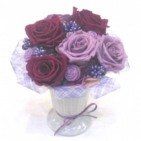 （お供え）プリザーブドフラワー特集(宅配),《Preserved Flower》 Elegant Purple,花樹園