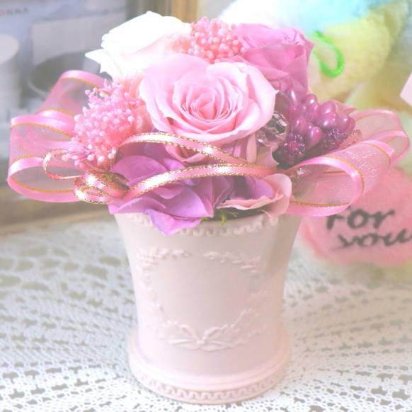 Preserved Flower》Feminine Pink｜花キューピット・ お取り寄せ
