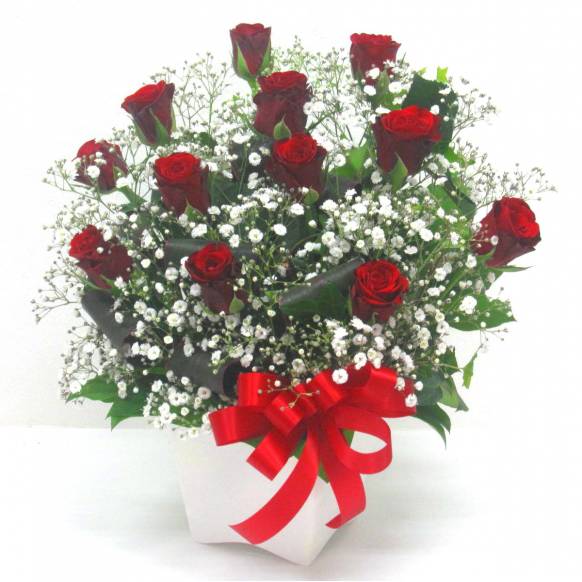 一般カテゴリー,《Flower arrangement》Red Rose 12 Premium,フラワーショップ花樹園