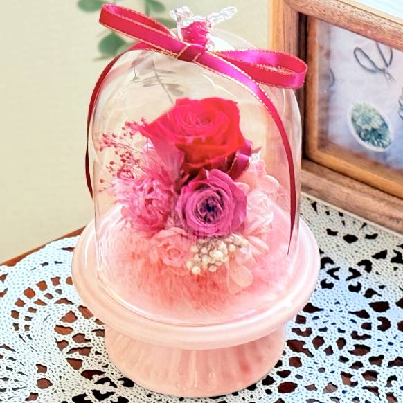 《Preserved Flower》Glass Birddome（Elegant Red）一般カテゴリー