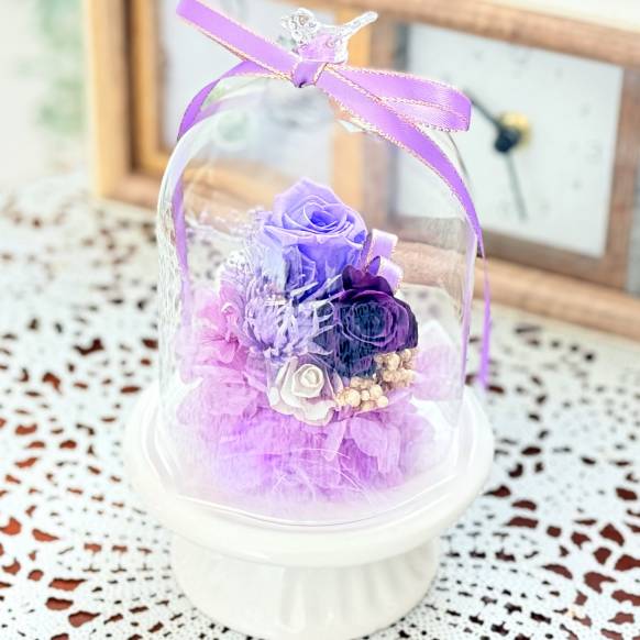 《Preserved Flower》Glass Birddome（Purple）一般カテゴリー