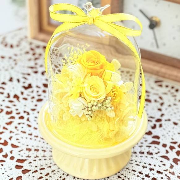 《Preserved Flower》Glass Birddome（Yellow）一般カテゴリー