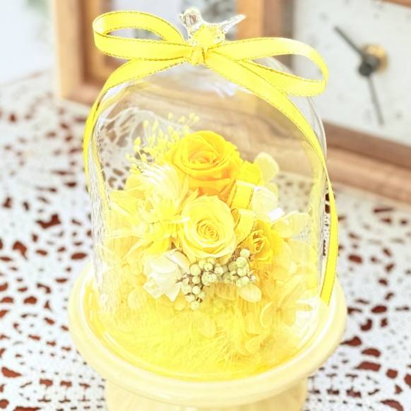 お取り寄せ オリジナルフラワー 《Preserved Flower》Glass Birddome