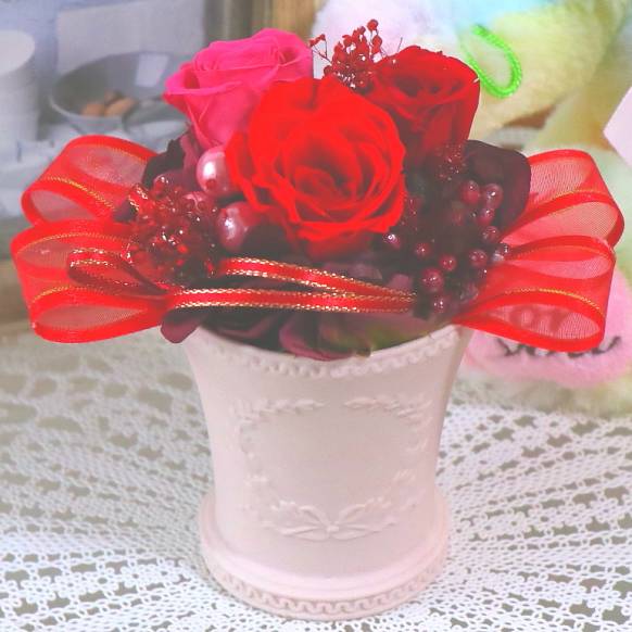 《Preserved Flower》Scarlett（お祝い）プリザーブドフラワー特集(宅配)