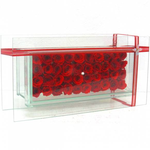 一般カテゴリー,《Preserved Flower》Glass Frame(Luxury Red) ,花樹園