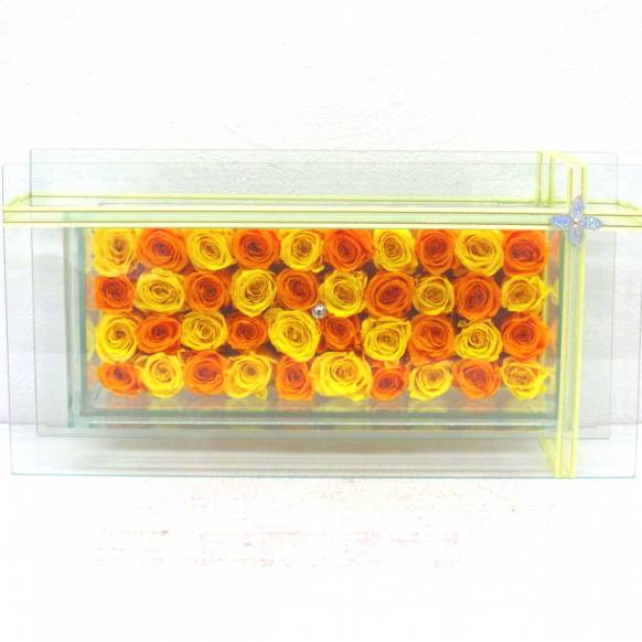 一般カテゴリー,《Preserved Flower》Glass Frame(Luxury Orange) ,花樹園