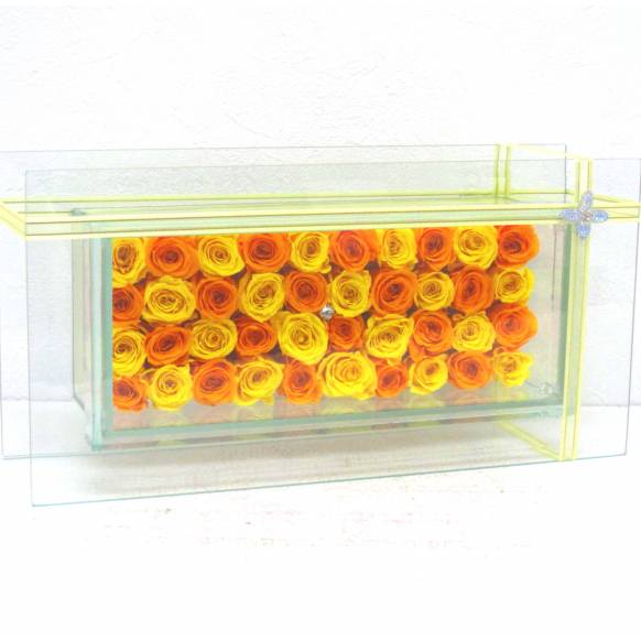 一般カテゴリー,《Preserved Flower》Glass Frame(Luxury Orange) ,花樹園