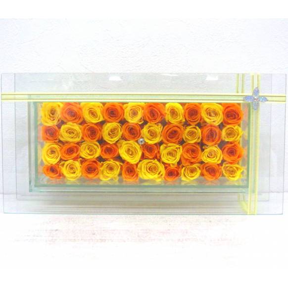 一般カテゴリー,《Preserved Flower》Glass Frame(Luxury Orange) ,花樹園