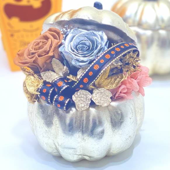 《Halloween Preserved Flower》Pumpkin-silver一般カテゴリー