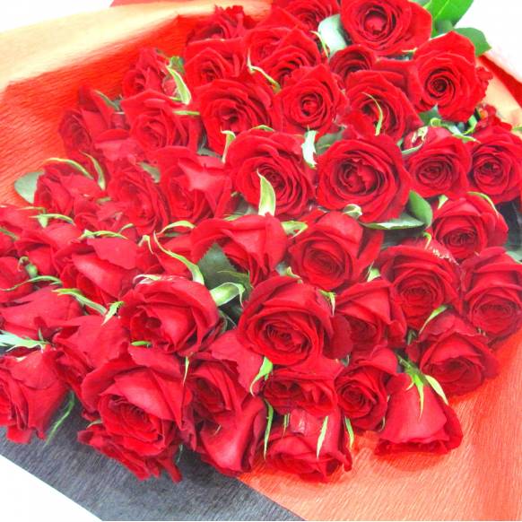 一般カテゴリー,《Bouquet》Premium Red Rose 50,フラワーショップ花樹園