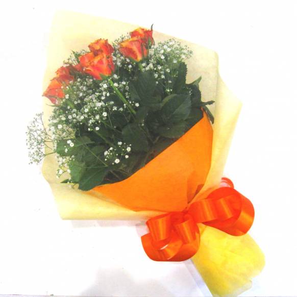 一般カテゴリー,《Bouquet》Orange Rose 10 & Kasumi grass ,花樹園