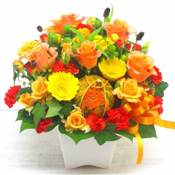 《Halloween arrangement》Orange Rose Pumpkin一般カテゴリー